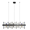 Lampa podwieszana kryształ Arctic SMP0099 black Step LED 104W 3000K belka czarna