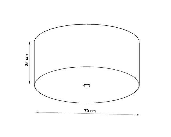 Sufitowa LAMPA plafon SL.0794 okrągła OPRAWA abażurowa czarna