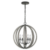 Wisząca lampa drewniana Allier FE-ALLIER-4P-WW Feiss do sypialni czarna
