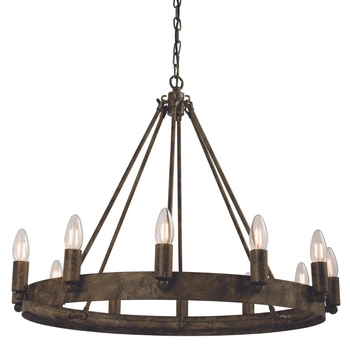 Lampa wisząca Chevalier 61026 Endon metal świecznikowa vintage brązowa