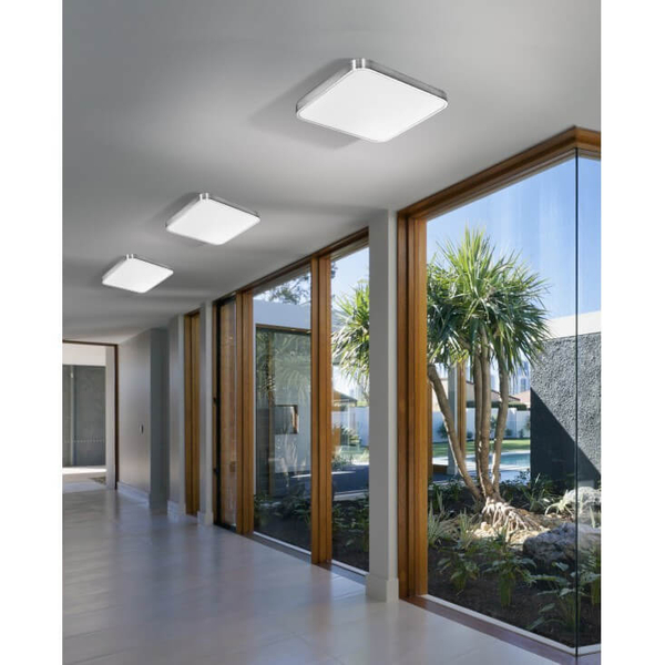 Plafon sypialniany Quadro AZ2758 LED 60W 2700-6500K kwadratowy srebrny