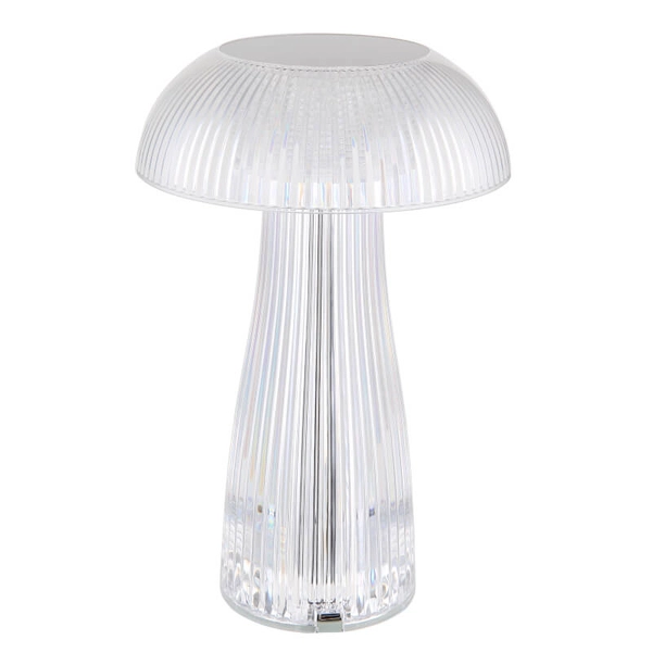 Stołowa lampa grzybek Gixi 28072 LED 1,5W CCT do salonu przezroczysty