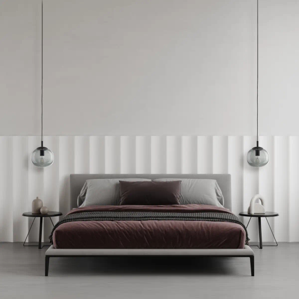 Szklana lampa kula VIBE 5825 wisząca do sypialni czarny grafit