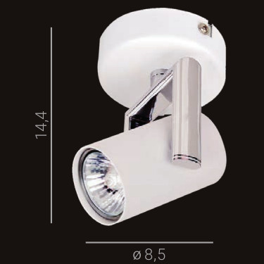 Reflektorek LAMPA sufitowa BLAND FH31711B-WCH Italux metalowa OPRAWA tuba ścienna KINKIET biały
