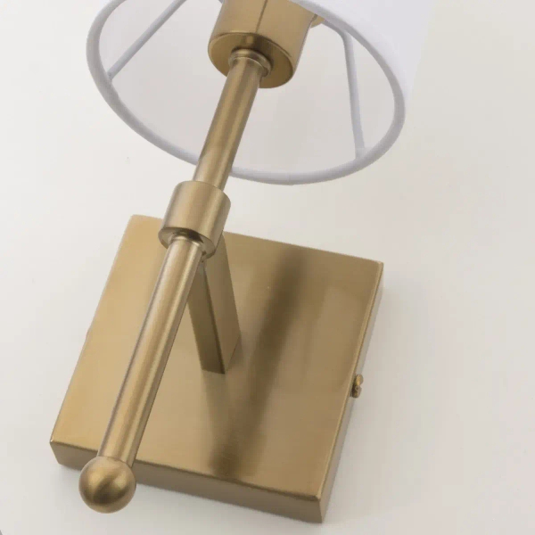Ścienny kinkiet Denver W01963BR-WH Cosmolight tuba biały mosiądz