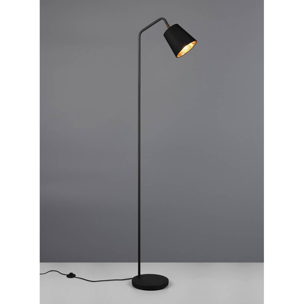 Podłogowa lampa Buddy R41721032 abażur tkanina czarna