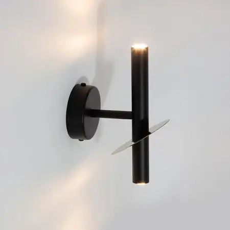 Lampa ścienna do salonu Sopel Ring 41227 punktowy tuba czarna złota