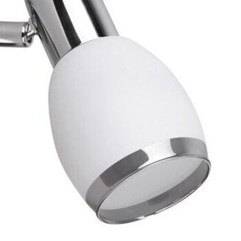 Szklana lampa ścienna ELITE 6060 do sypialni nad łóżko biała chrom