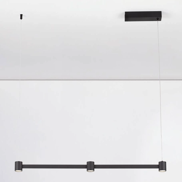 Podłużna lampa wisząca na belce PISCO LE44354 LED 21W 3000K czarna