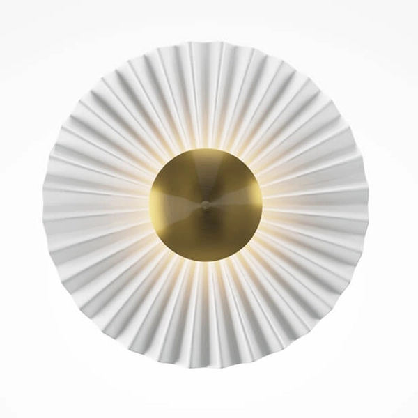 Okrągła lampa ścienna Fiore MOD233WL-L11BS3K LED 7W 3000K mosiądz biały