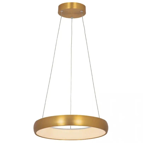 Regulowany żyrandol do salonu 2046 LED 32W 3000K ringowa złoty