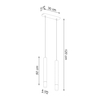 Czarna lampa wisząca SL.0961 minimalistyczne tuby do salonu