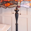 Stojąca lampa salonowa Dragonfly 64070 Interiors Tiffany witraż kolorowa czarna