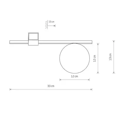 Nasufitowa lampa Pik 10299 loftowa kula czarna biała