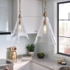 Wisząca lampa do kuchni Elmore QN-ELMORE-P-BBS stożek szklany mosiądz