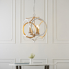Nowoczesna lampa świecznikowa L&-191922 Light& zwis biała złota