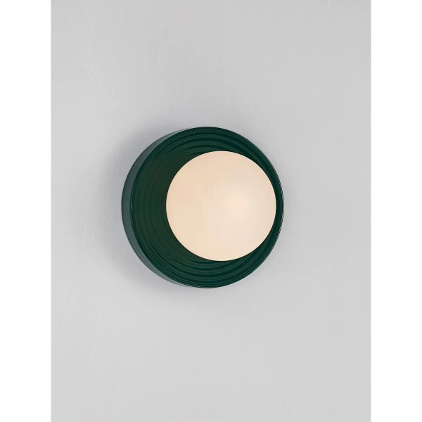 Naścienna lampa porcelanowa MALVANO LE45264 okrągła zielona