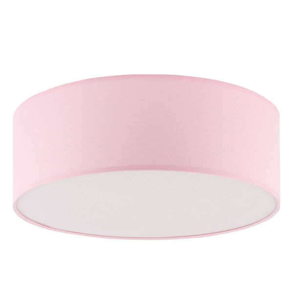 Okrągła lampa sufitowa Rondo 3228 TK Lighting tkanina metal biały różowy