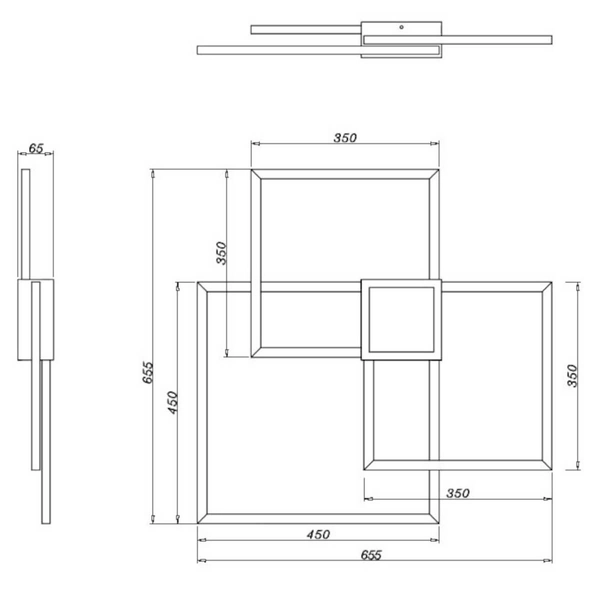 Salonowa lampa nasufitowa HYDRA 676210407 Trio LED 38W 3000K srebrna
