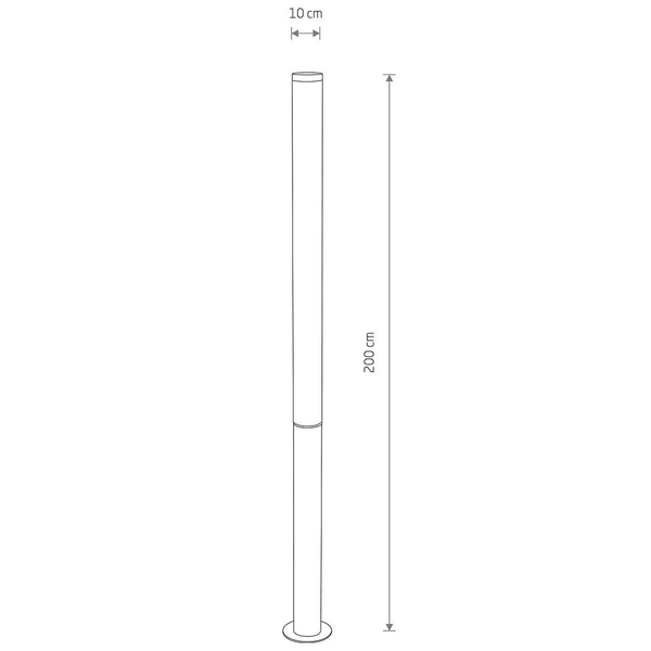 Lampa stojąca zewnętrzna Mia 11375 Nowodvorski LED 100W 3000K IP54 pręt czarna biała