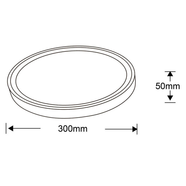 Łazienkowy plafon Vegas LP-550/1C S 4WH Light Prestige LED 18W 4000K IP54 biały