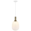 Szklana lampa wisząca nad stół Alton 47303001 biały złoty