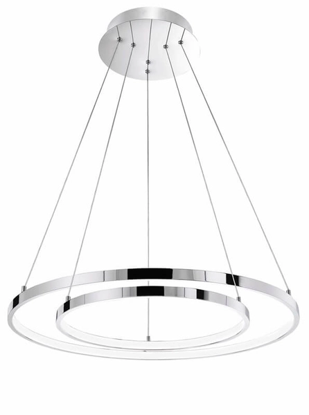 Pokojowa lampa wisząca Lobos nad stół LED 85W srebrna