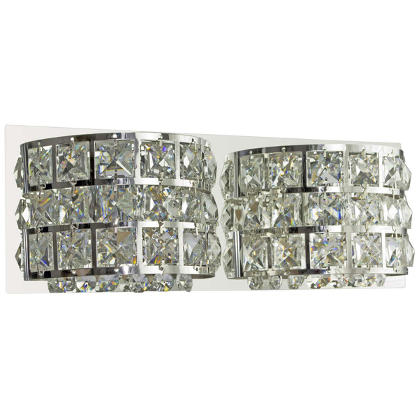 Kinkiet ścienny glamour SATURN 22-87235 crystals chrom przezroczysta