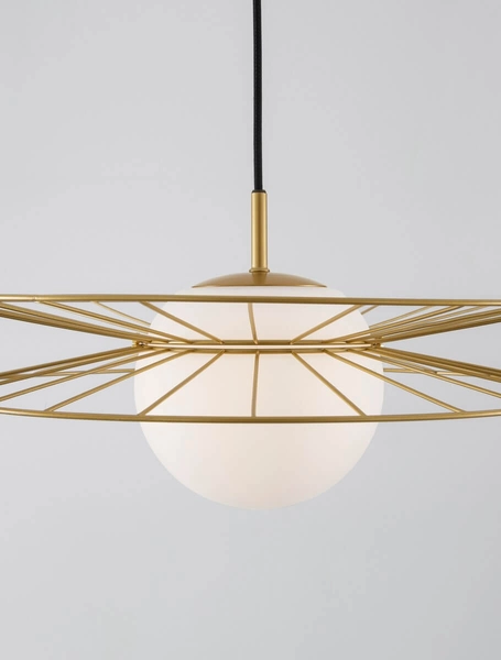 Wisząca lampa MORELOS LE42940 druciak do kuchni złoty biały