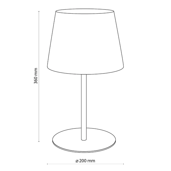 Lampka nocna z abażurem Maja 2934 TK Lighting okrągła z tkaniny czarna