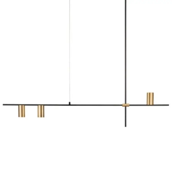 Wisząca lampa industrialna Lungo ST-10047P-3 Step tuby złote czarne