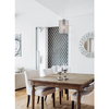 Okrągła lampa wisząca 5010/1 8C z kryształkami chrom