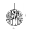 Wisząca lampa do jadalni Chino 84833014 drewniana beżowy