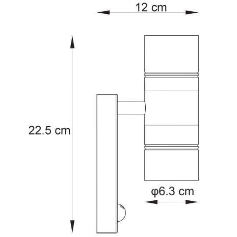 Ogrodowa LAMPA ścienna ARNE 14866/10/12 Lucide zewnętrzna OPRAWA elewacyjna outdoor IP44 chrom