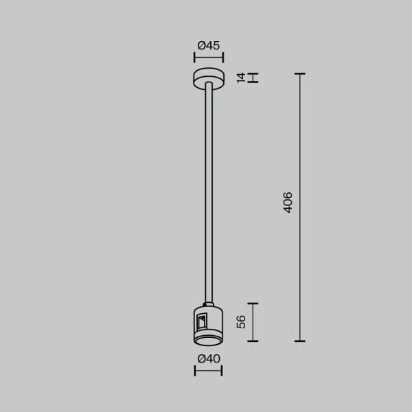 Uchwyt do systemu magnetycznego na sufit Flarity TRA158C-IPCL1-BS mosiądz