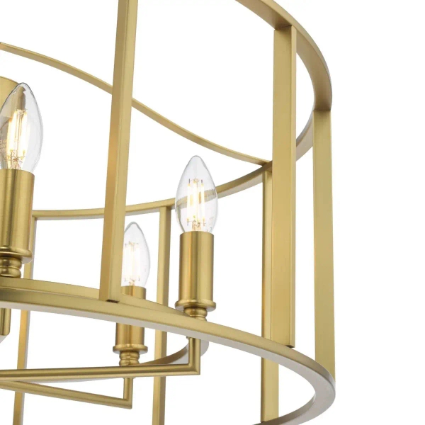 Świecznikowa lampa wisząca Mya MYK0663 do przedpokoju szczotkowany brąz