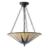 Lampa wisząca na łańcuchu Dark star 70754 szklana witrażowa kolorowa