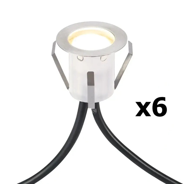 Wpustowy zestaw 6 spotów Unite 108644 Markslojd LED 0,4W 2700K IP44 chrom