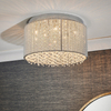 Sufitowa lampa kryształowa Galina 81980 okrągła glamour chrom przezroczysty
