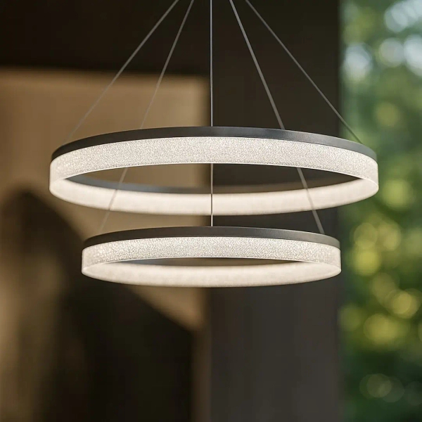Podwójny ring zwisająca lampa Gala ML2243 LED 54W 4000K srebrny