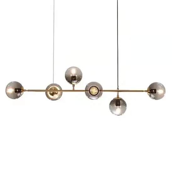 Loftowa lampa wisząca CGDEX Copel szklane kule do salonu mosiądz