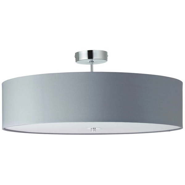 Abażurowa lampa sufitowa Andria 93522/22 okrągła szara chrom OUTLET