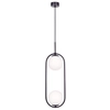 Wisząca lampa kulista Parva K-5101 Kaja szklana biała czarna