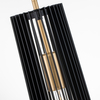 Wisząca lampa tuba QN-LINARA-P-BK metalowa czarna mosiądz