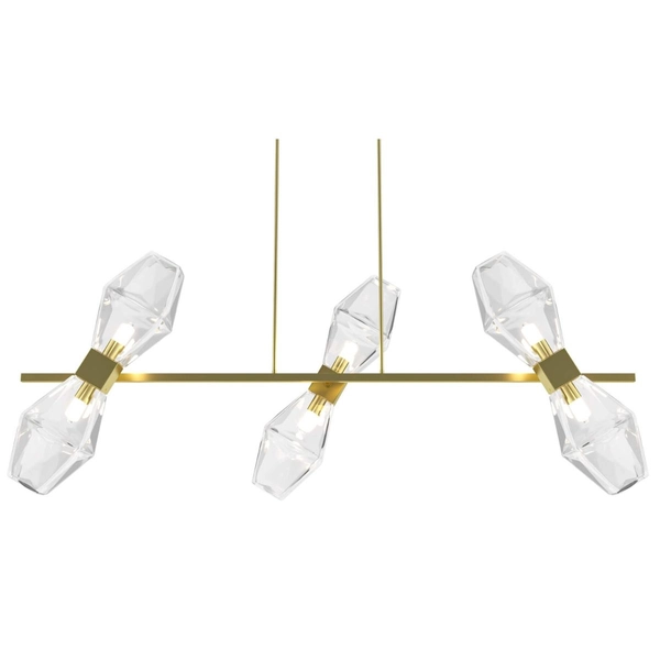 Szklana lampa wisząca złota przezroczysta Coctail Time OUTLET