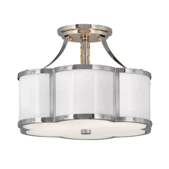 Szklana lampa sufitowa CHANCE QN-CHANCE-SF-S-PN polerowany nikiel
