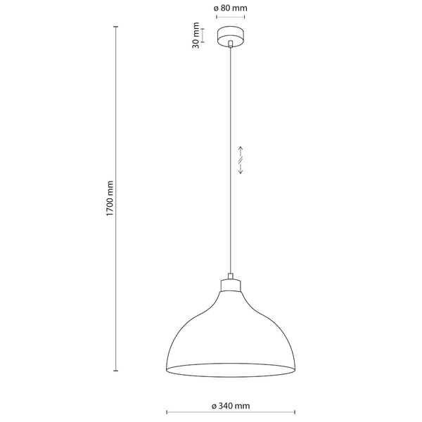 Wisząca lampa do jadalni Cap 6927 zwis nad stół kopuła drewniany ceglany