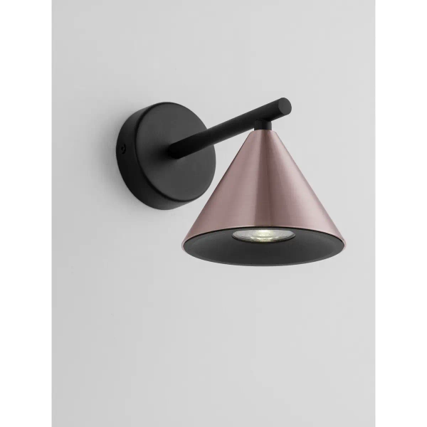 Nowoczesny kinkiet stożek do salonu SALVADO LE45593 kawowy