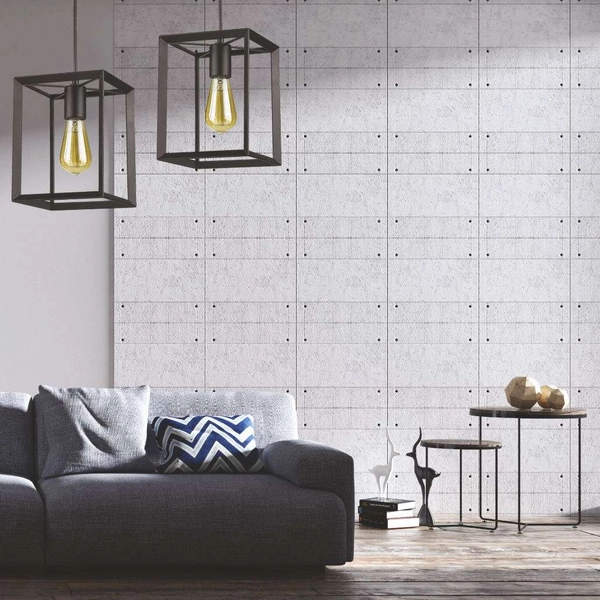 Industrialna LAMPA wisząca NAPOLI LP-4146/1P-BL Light Prestige metalowa OPRAWA loftowa ZWIS klatka frame czarna