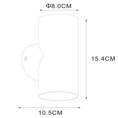 Ścienny kinkiet góra-dół Bondi 09242/02/30 metalowy czarny